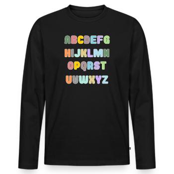 MISTRESS. THANK YOU. THANK YOU MISTRESS. MISTRESS - Men's Premium Organic Long Sleeve Shirt - black - Front - Nico (187cm)