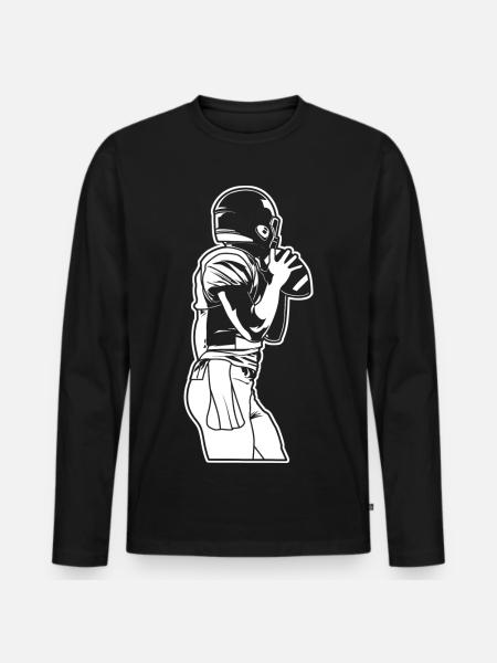 Football Lovers - Men's Premium Organic Long Sleeve Shirt - black