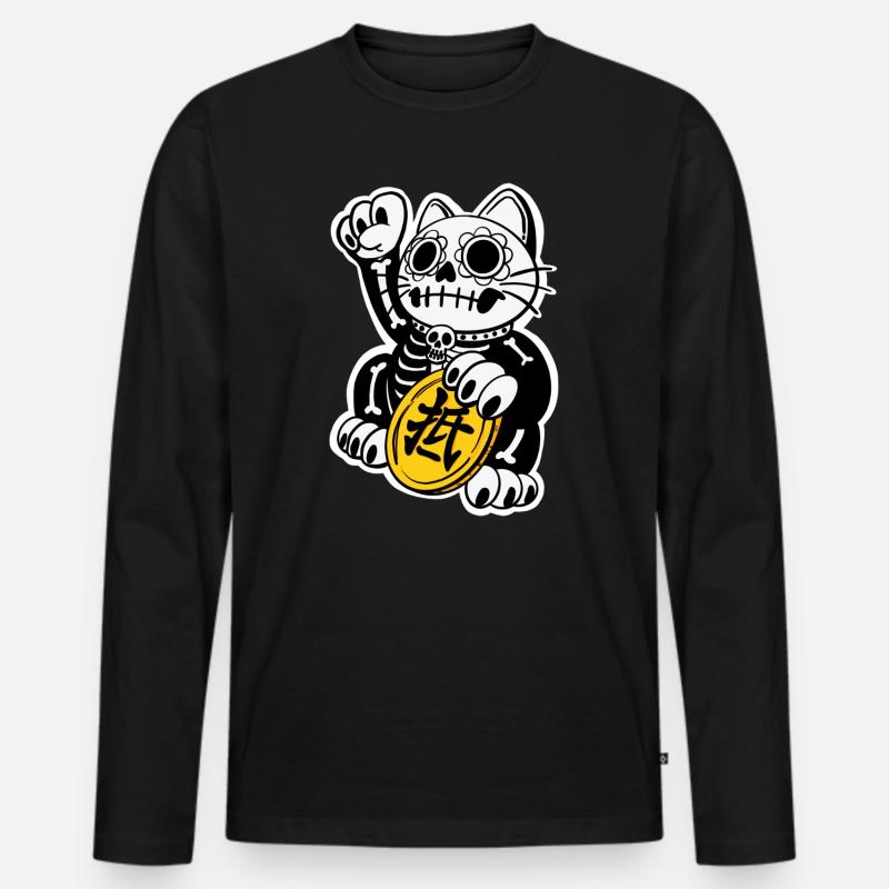 Neko Cavalera Resistance - Männer Premium Bio Langarmshirt - Schwarz