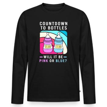 Gender Reveal New Year's Eve New Year New Year - Men's Premium Organic Long Sleeve Shirt - black - Front - Nico (187cm)