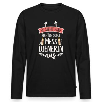 Enfant d’autel : Voilà à quoi ressemble un enfant d’autel cool - T-shirt manches longues Premium bio Homme - noir - Devant - Nico (187cm)