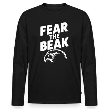 Fear the Beak - Men's Premium Organic Long Sleeve Shirt - black - Front - Nico (187cm)