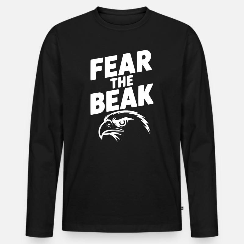 Fürchtet den Schnabel - Männer Premium Bio Langarmshirt - Schwarz