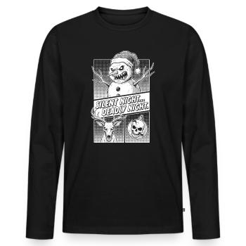 Silent Night Deadly Night Horror - Männer Premium Bio Langarmshirt - Schwarz - Vorne - Nico (187cm)