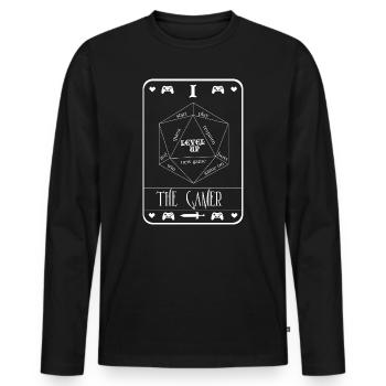 The - Men's Premium Organic Long Sleeve Shirt - black - Front - Nico (187cm)