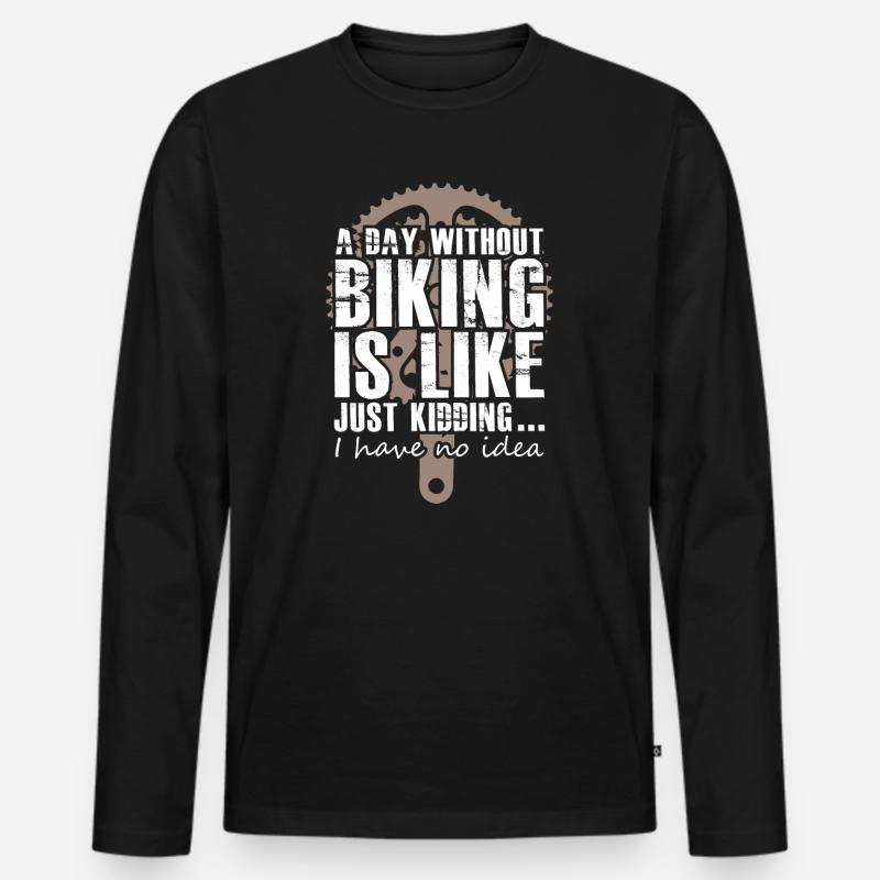 Cyclist - Männer Premium Bio Langarmshirt - Schwarz