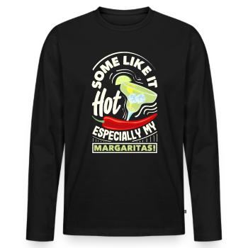 Attenzione Spicy Margarita Cocktail Lover's - Männer Premium Bio Langarmshirt - Schwarz - Vorne - Nico (187cm)