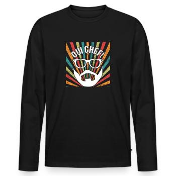 Oui Chef Bearded Chef Cuisine Restaurant - Männer Premium Bio Langarmshirt - Schwarz - Vorne - Nico (187cm)