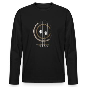 Guitar Prisoner Guitar - T-shirt manches longues Premium bio Homme - noir - Devant - Nico (187cm)