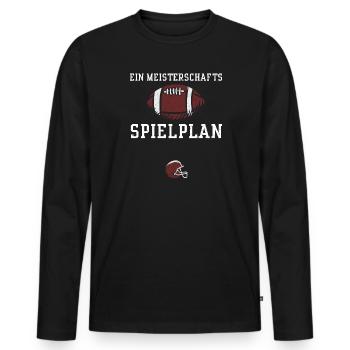 Ein Meisterschafts Spielplan - Männer Premium Bio Langarmshirt - Schwarz - Vorne - Nico (187cm)