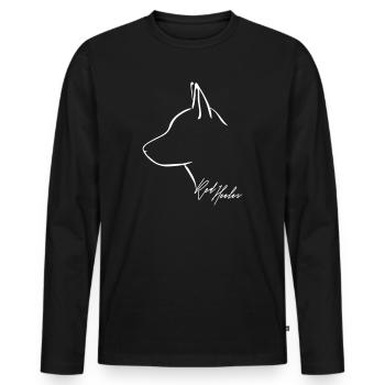 RED HEELER Profile Wilsigns - Men's Premium Organic Long Sleeve Shirt - black - Front - Nico (187cm)