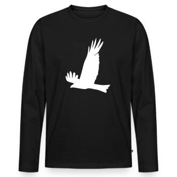 aigle - T-shirt manches longues Premium bio Homme - noir - Devant - Nico (187cm)