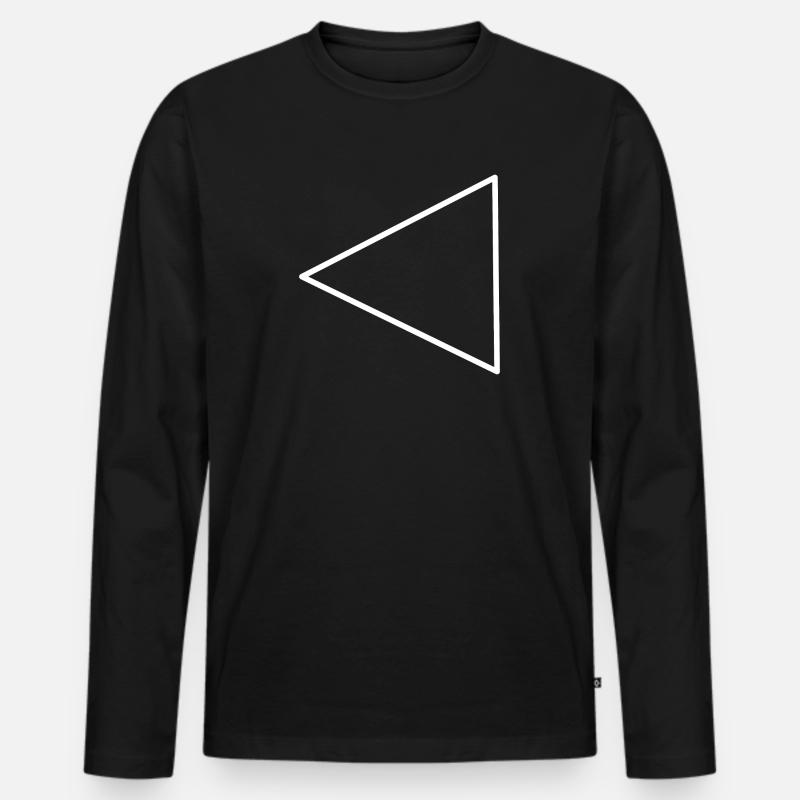 Dreieck - Männer Premium Bio Langarmshirt - Schwarz