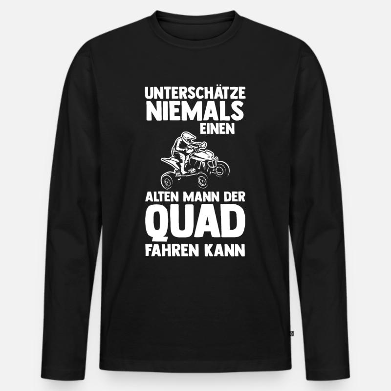 Motorrad Quad - Männer Premium Bio Langarmshirt - Schwarz