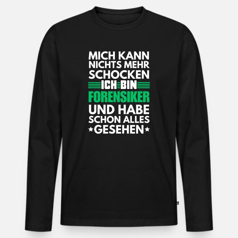 Non-shockable forensic scientist - Men's Premium Organic Long Sleeve Shirt - black