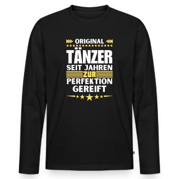 Les danseurs ont mûri à la perfection - T-shirt manches longues Premium bio Homme - noir - Devant - Nico (187cm)