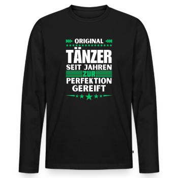 Les danseurs ont mûri à la perfection - T-shirt manches longues Premium bio Homme - noir - Devant - Nico (187cm)