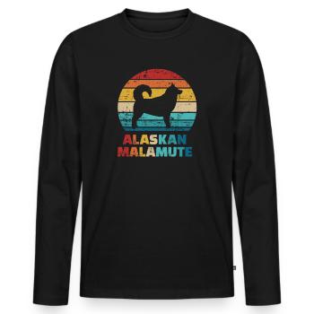 Alaskan Malamute - Männer Premium Bio Langarmshirt - Schwarz - Vorne - Nico (187cm)