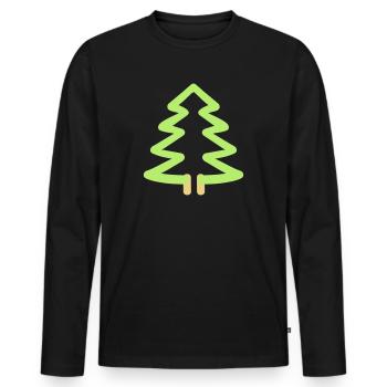 Sapin - T-shirt manches longues Premium bio Homme - noir - Devant - Nico (187cm)