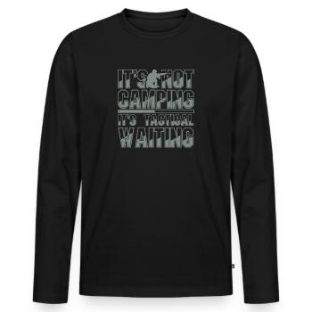 Gaming Gaming Shooter Camping Sniper Joke - Men's Premium Organic Long Sleeve Shirt - black - Front - Nico (187cm)