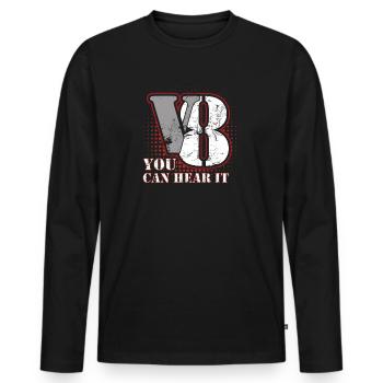 Moteur Vintage Moteur V8 Muscle Car Puissance en chevaux - T-shirt manches longues Premium bio Homme - noir - Devant - Nico (187cm)