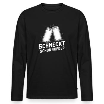 C’est à nouveau bon Bière en canette Tente du festival - T-shirt manches longues Premium bio Homme - noir - Devant - Nico (187cm)