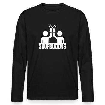Booze Buddy Booze Buddies Alcool Bière Alcool Party Spr - T-shirt manches longues Premium bio Homme - noir - Devant - Nico (187cm)