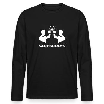 Booze Buddy Booze Buddies Alcool Bière Alcool Party Spr - T-shirt manches longues Premium bio Homme - noir - Devant - Nico (187cm)
