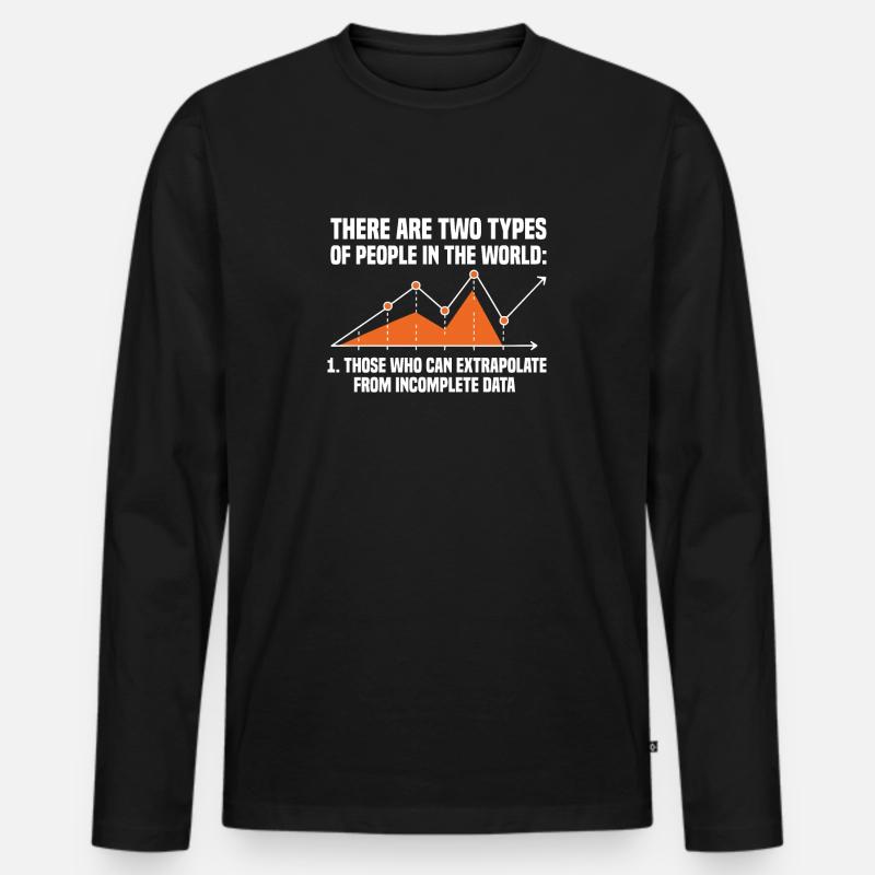 Diejenigen, die aus unvollständigen Daten extrapolieren können - Männer Premium Bio Langarmshirt - Schwarz