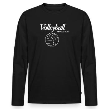 Volleyball Revolution - Men's Premium Organic Long Sleeve Shirt - black - Front - Nico (187cm)