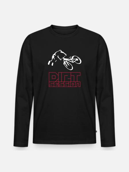 Dirt Session - Männer Premium Bio Langarmshirt - Schwarz