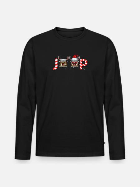 Jeep Christmas - Men's Premium Organic Long Sleeve Shirt - black