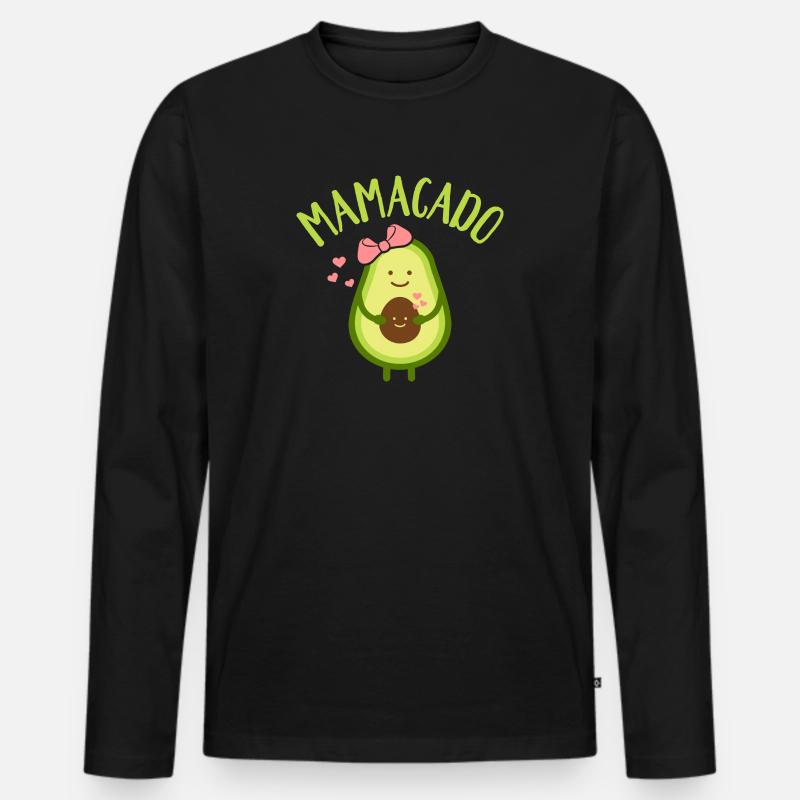 Mama - Männer Premium Bio Langarmshirt - Schwarz