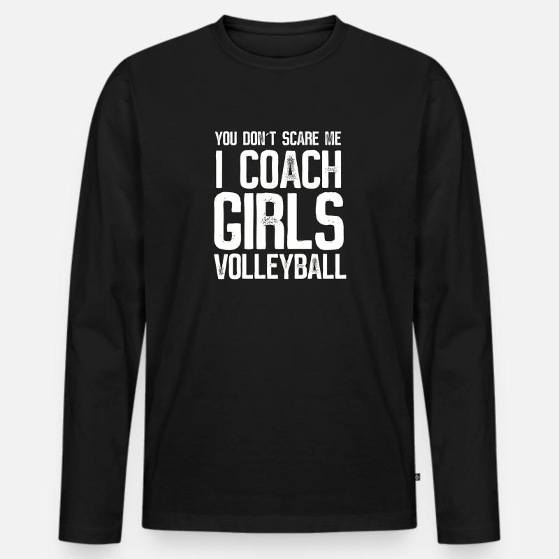 Volleyball Trainer - Männer Premium Bio Langarmshirt - Schwarz