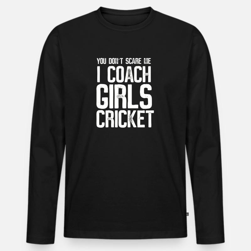 Cricket Trainer - Männer Premium Bio Langarmshirt - Schwarz