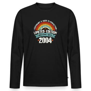 19ème Anniversaire Vintage 2004 19 Ans Cadeau - T-shirt manches longues Premium bio Homme - noir - Devant - Nico (187cm)