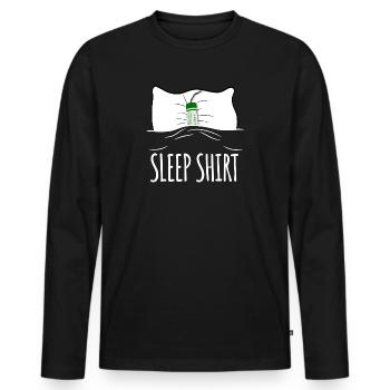 Feux d’artifice Lève-tard - T-shirt manches longues Premium bio Homme - noir - Devant - Nico (187cm)