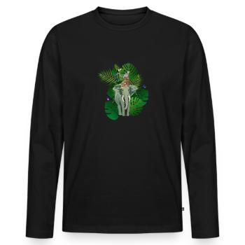 Jungle Animals Jungle Animals - Men's Premium Organic Long Sleeve Shirt - black - Front - Nico (187cm)
