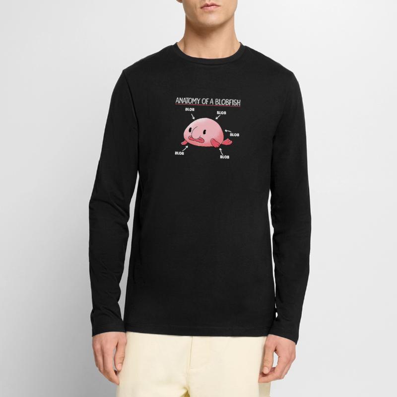 Blobfish Explication Anatomie d’un Blobfish T-shirt manches longues Premium bio Homme