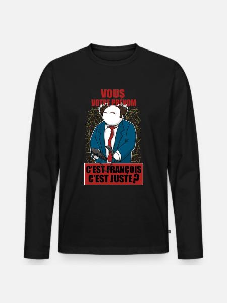 Diner De Cons : Mr Pignon Francois - T-shirt manches longues Premium bio Homme - noir