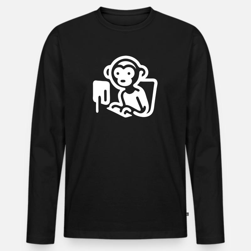 Code Affe Männer Premium Bio Langarmshirt