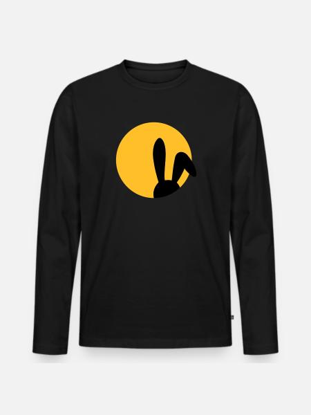 Rabbit - Men's Premium Organic Long Sleeve Shirt - black