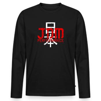 JDM Performance Tuning - Männer Premium Bio Langarmshirt - Schwarz - Vorne - Nico (187cm)