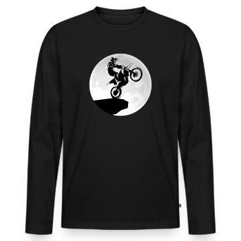motocross universe motorcycle motorsport dirtbike - Men's Premium Organic Long Sleeve Shirt - black - Front - Nico (187cm)