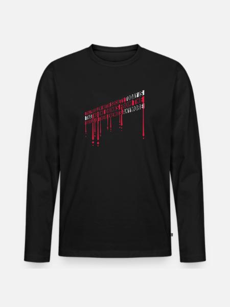 drinks from enemies skulls - Men's Premium Organic Long Sleeve Shirt - black