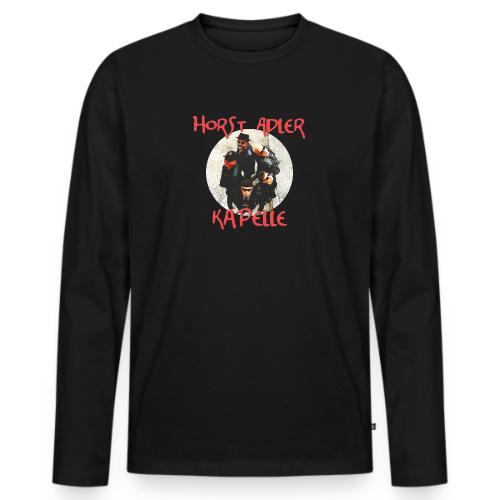 HAK rund mit Schrift (trans) - Männer Premium Bio Langarmshirt