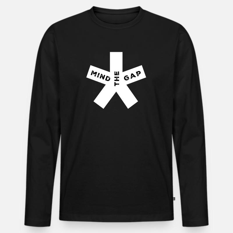 blockedTitle - Männer Premium Bio Langarmshirt - Schwarz