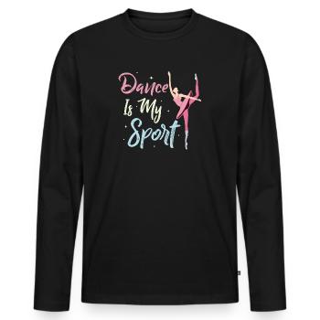 Dance Is My Sport Ballerina Ballet - Men's Premium Organic Long Sleeve Shirt - black - Front - Nico (187cm)
