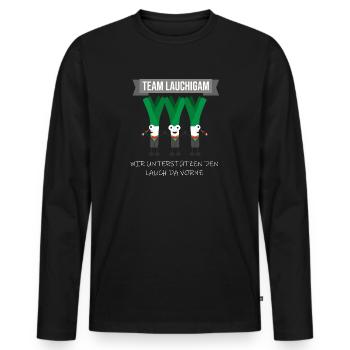 Équipe Groom JGA Groom Wedding Shower Gift - T-shirt manches longues Premium bio Homme - noir - Devant - Nico (187cm)