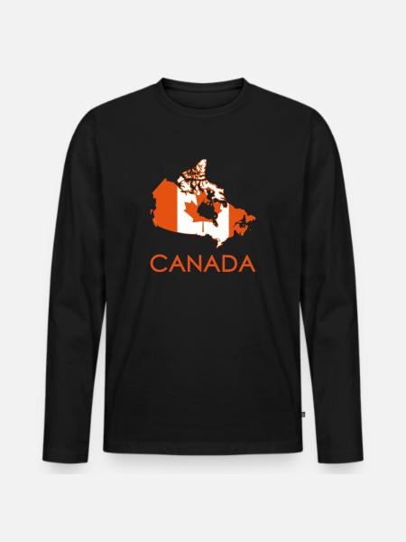 Canada - Men's Premium Organic Long Sleeve Shirt - black
